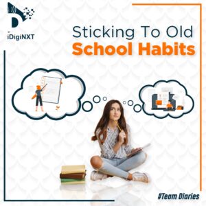a girl thinking about content to show idiginxt team diaries